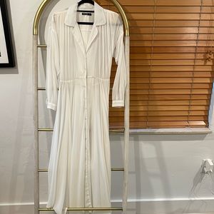 Nasty Gal long white colored dress with slip